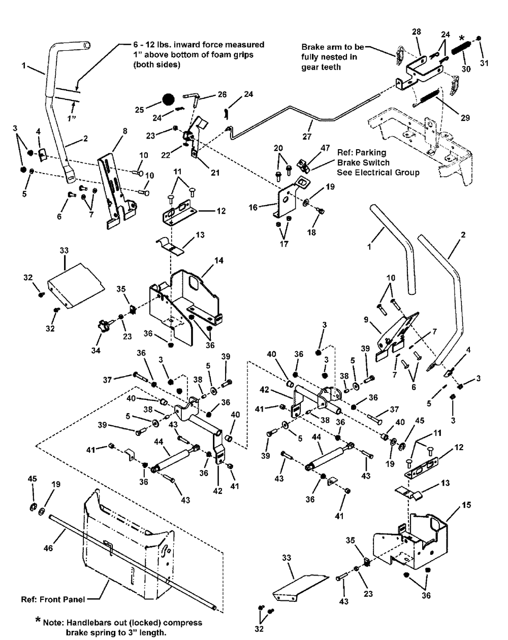 Controls Group (7501106) Diagram and Parts List for 107289860-7800513,ZTS6000 2009 Briggs and Stratton Lawn Tractor Accessories
